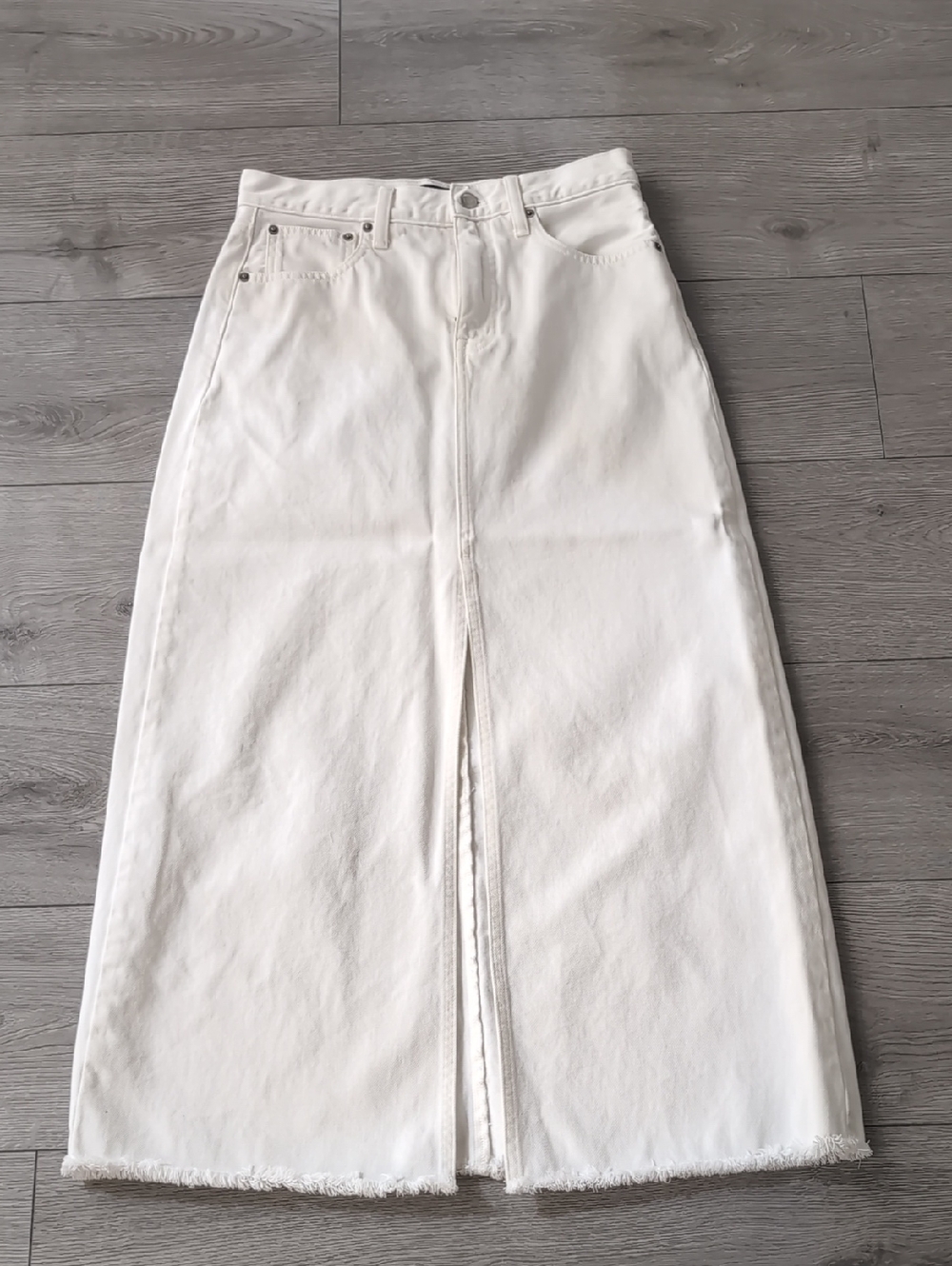 NWOT J. Crew White Denim Maxi Skirt